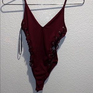 Forever 21 maroon bodysuit
